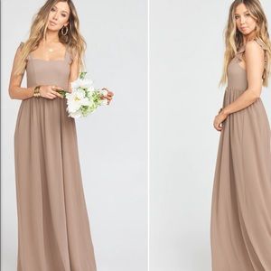 Show me Your MuMu June Maxi Soft Beige Chiffon